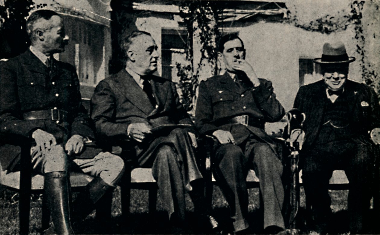 Allierades konferens i Casablanca, Franska Marocko, januari 1943, 1945. av Unbekannt