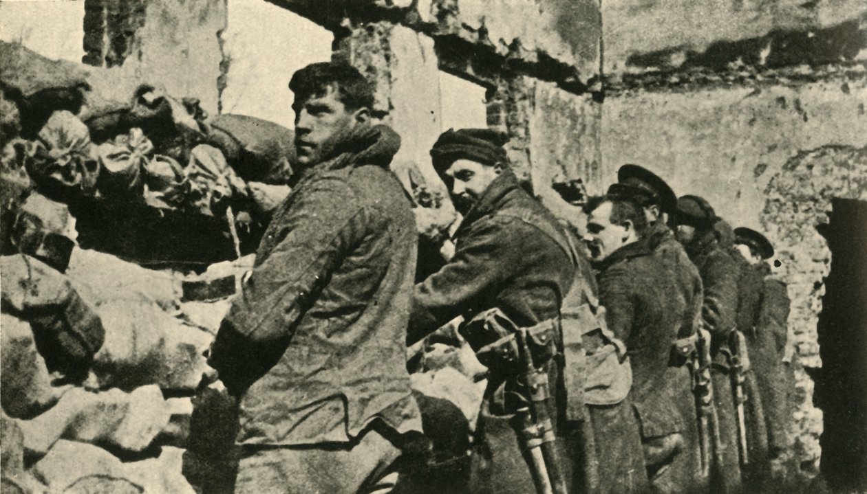 Allierade soldater i Flandern, första världskriget, 1915, c1920. av Unbekannt