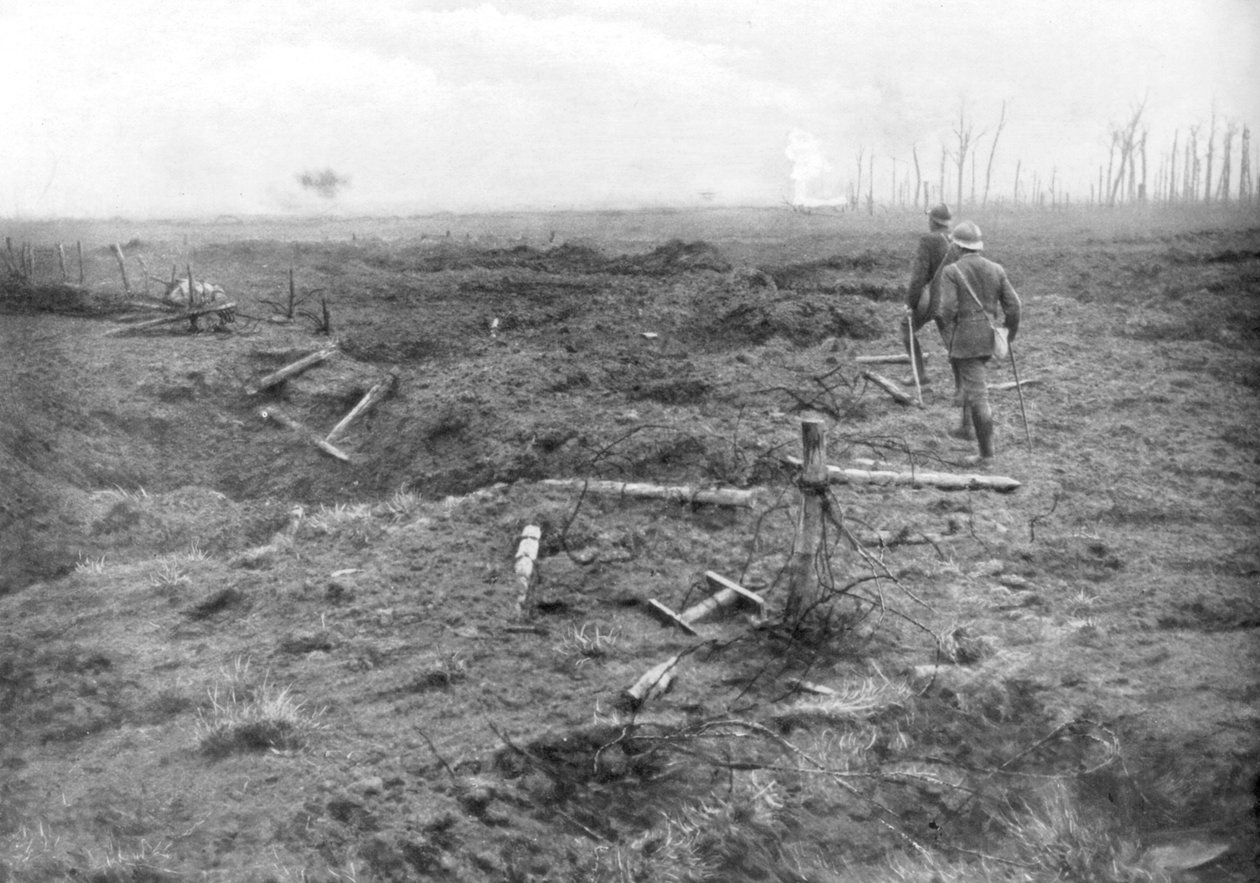 Allierade trupper vid Yser-kanalen, Belgien, 31 juli 1917 av Unbekannt