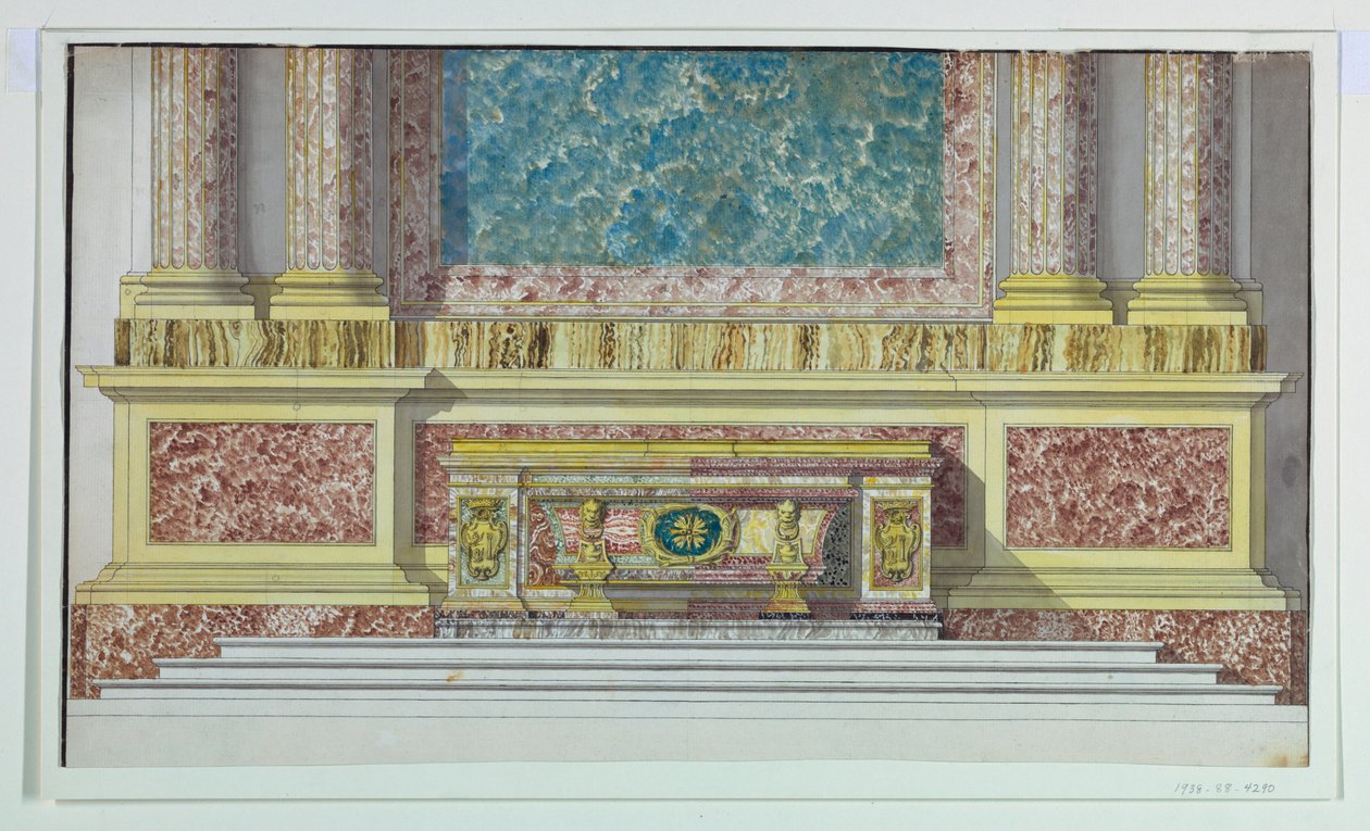Altar Mensa för Borghese -kapellet, Santa Maria Maggiore, Rom av Unbekannt