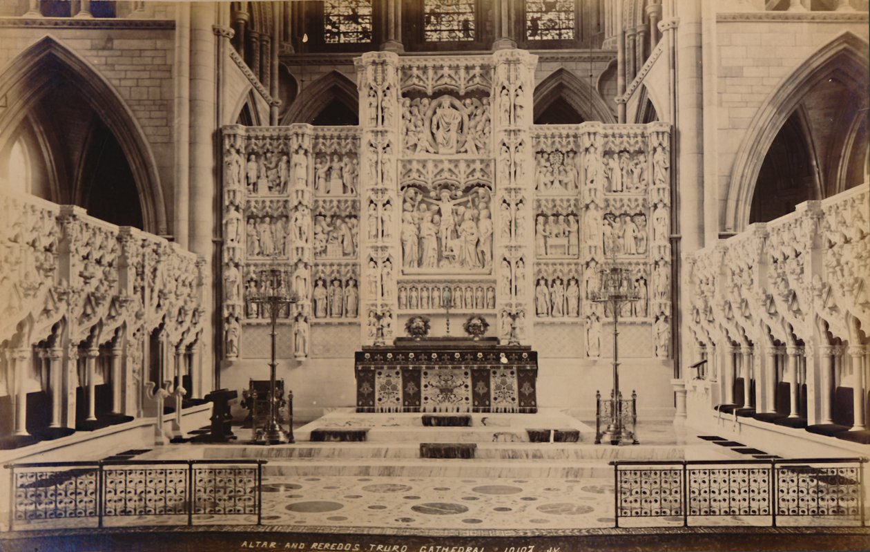 Altaret och Reredos Truro-katedralen, 1929. av Unbekannt