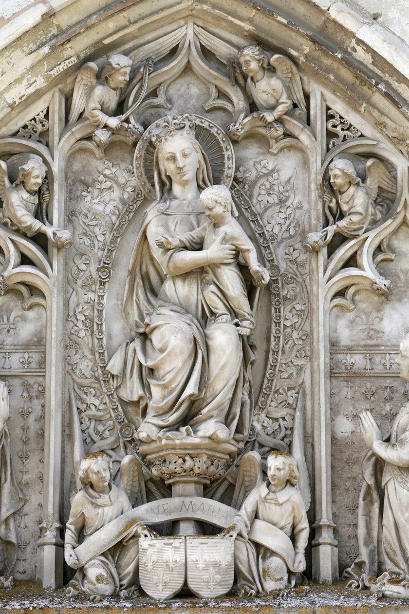 Amboise Castle Chapel Tympanum: Virgin and Child, Amboise, Frankrike av Unbekannt