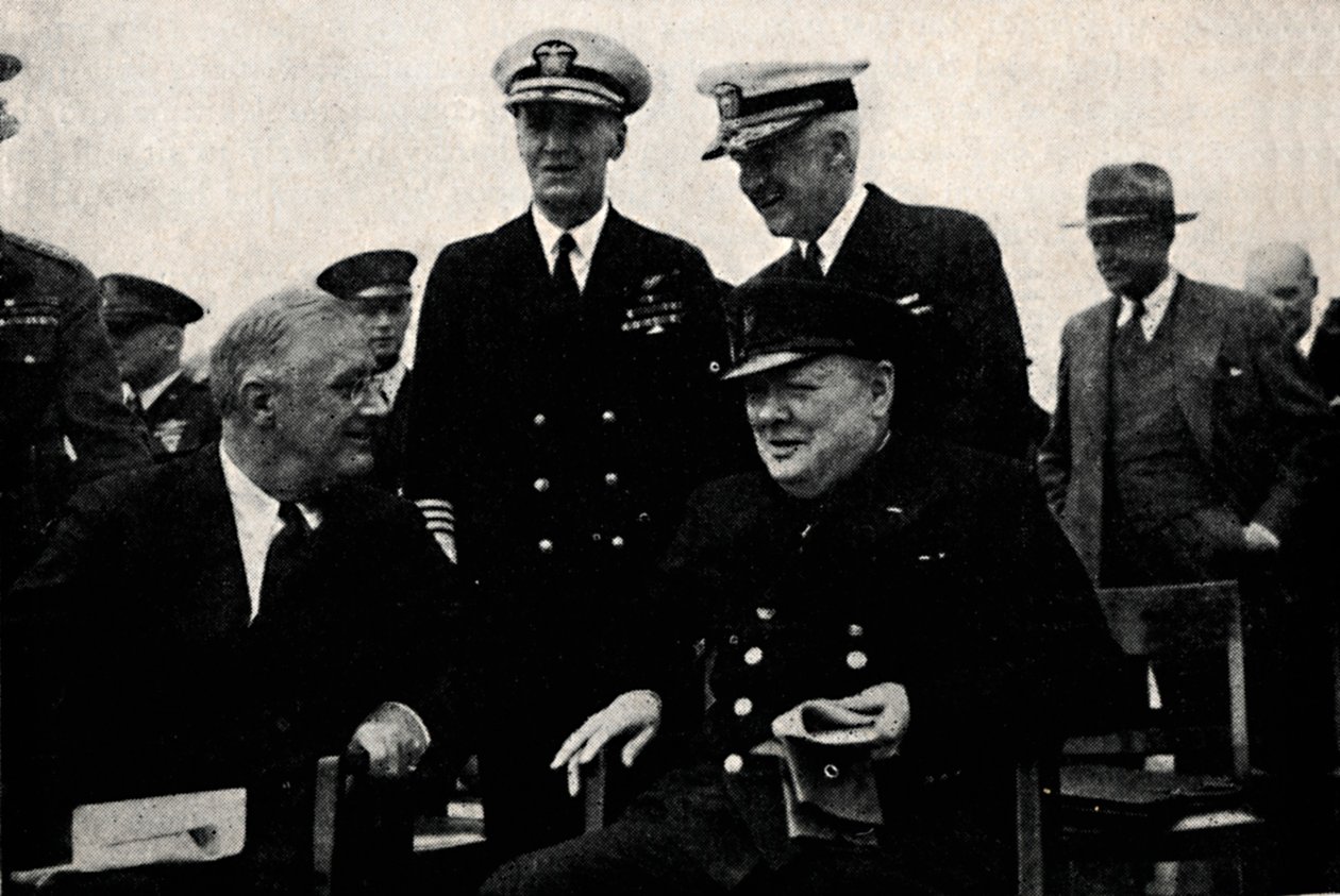 Amerikansk president och brittisk premiärminister, 14 augusti 1941, 1945. av Unbekannt