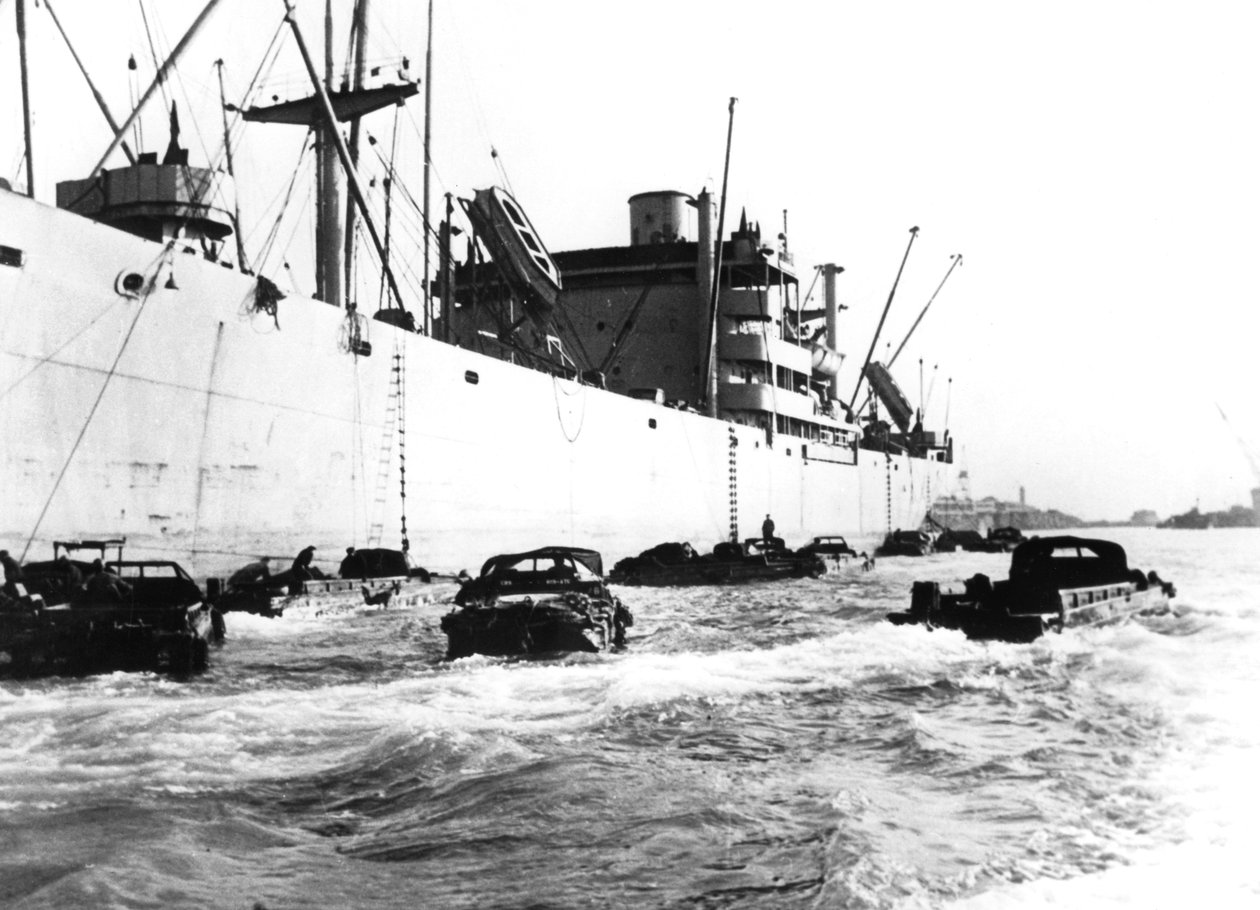 Amerikanska amfibiefordon, Le Havre, Frankrike, 1944 av Unbekannt