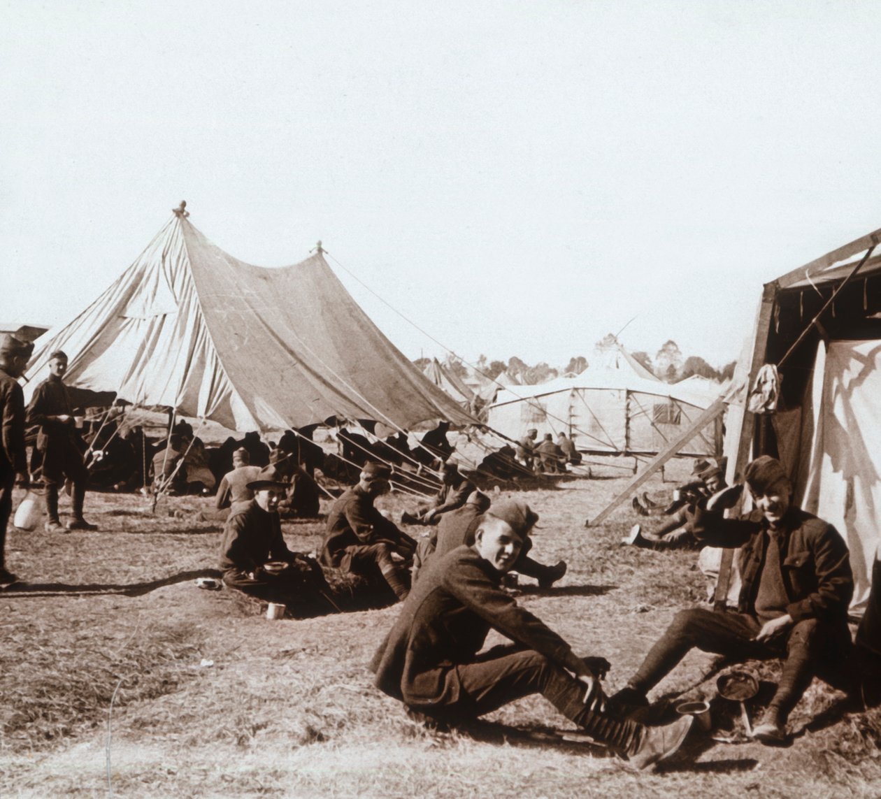 Amerikanskt läger, Melette, Frankrike, c1914-c1918 av Unbekannt