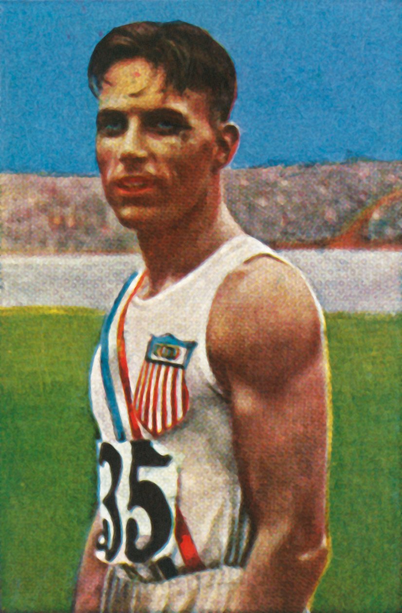 Den amerikanske diskuskastaren Bud Houser, 1928. av Unbekannt