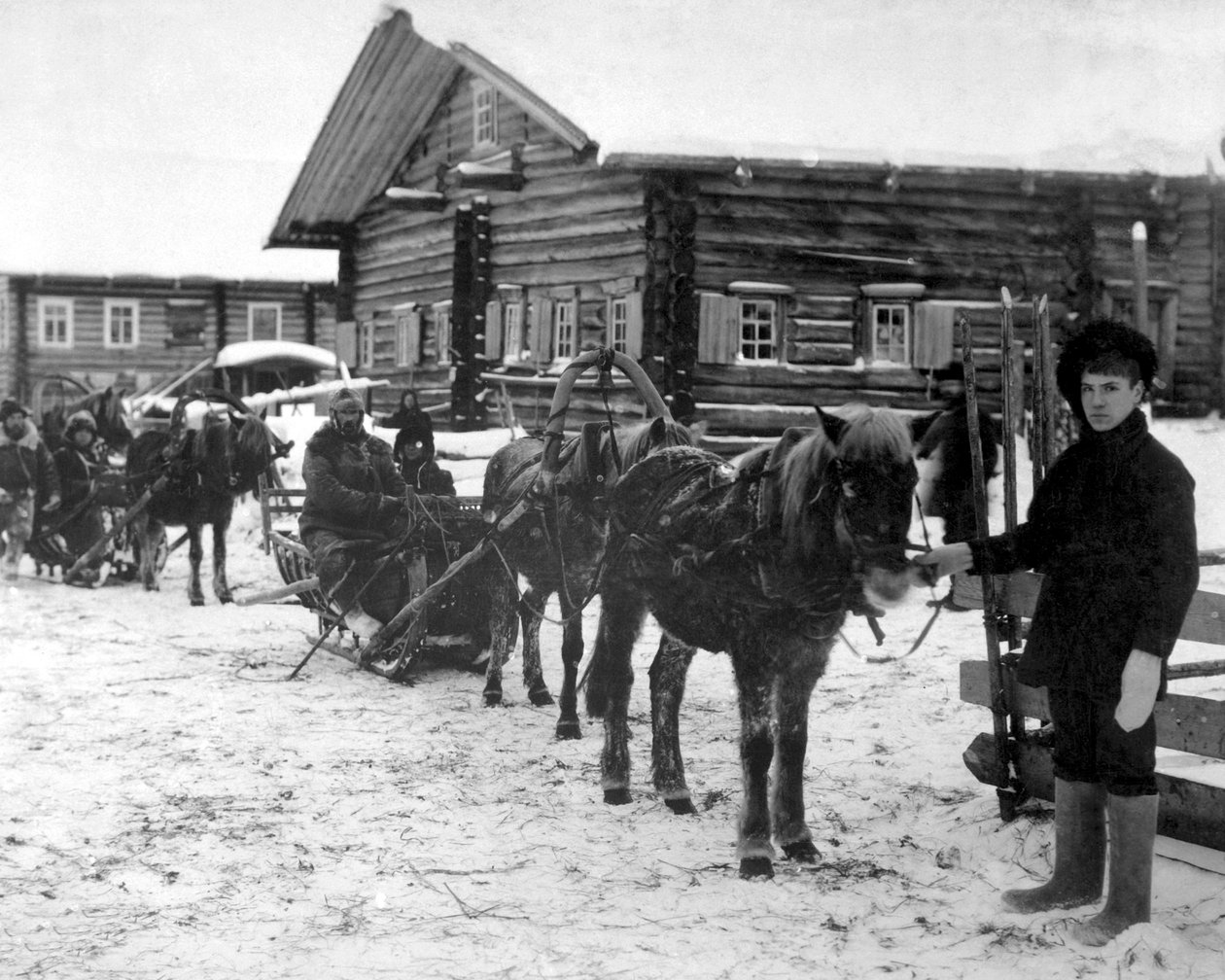 Amerikanskt infanteri nära Arkhangel, Ryssland, december 1918. av Unbekannt