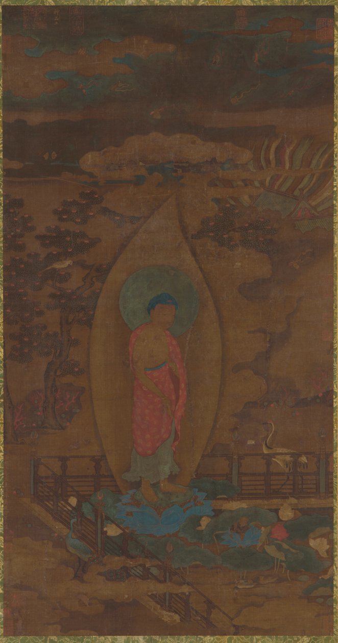Amitabha välkomnar en själ till paradiset, Ming-dynastin, 1500-1600-talet. av Unbekannt