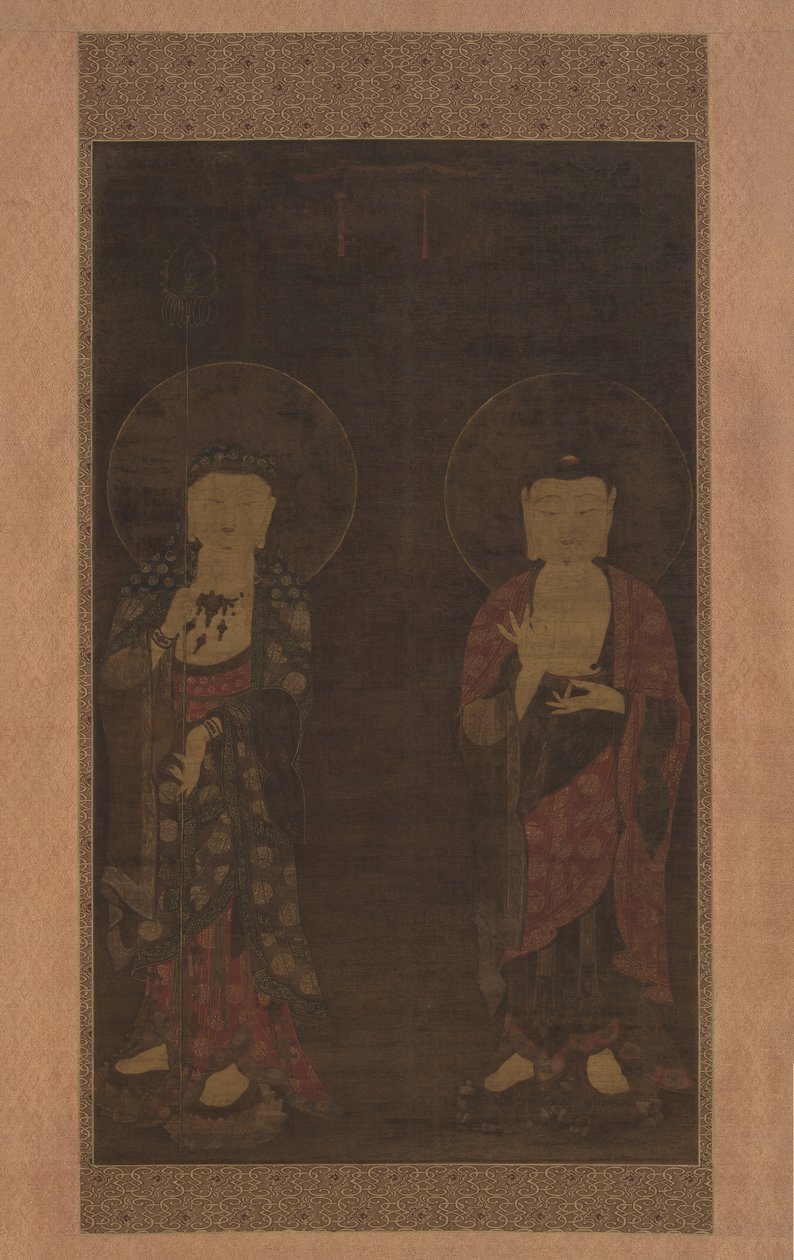 Amitabha och Kshitigarba, första hälften av 1300-talet. av Unbekannt