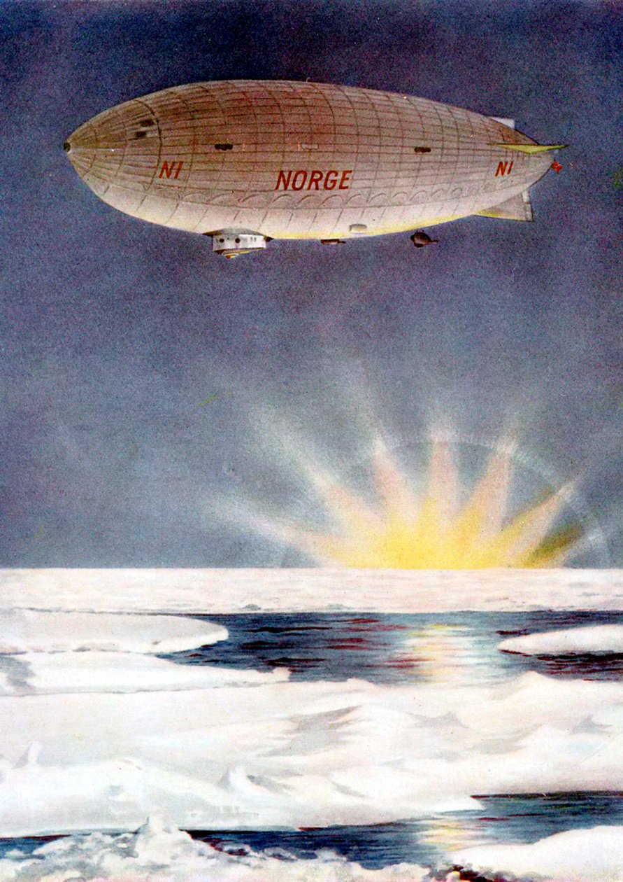Amundsens luftskepp, Norge, över Nordpolen, 1926. av Unbekannt