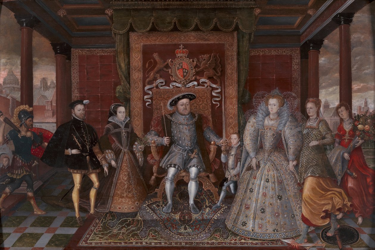 An allegory of the Tudor Succession: The Family of Henry VIII, ca. 1590. av Unbekannt