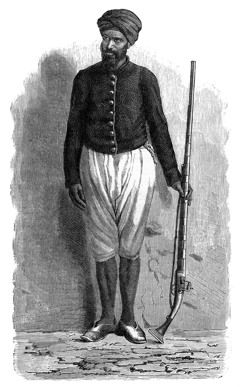 En arabisk soldat från Tunis, c1890 av Unbekannt