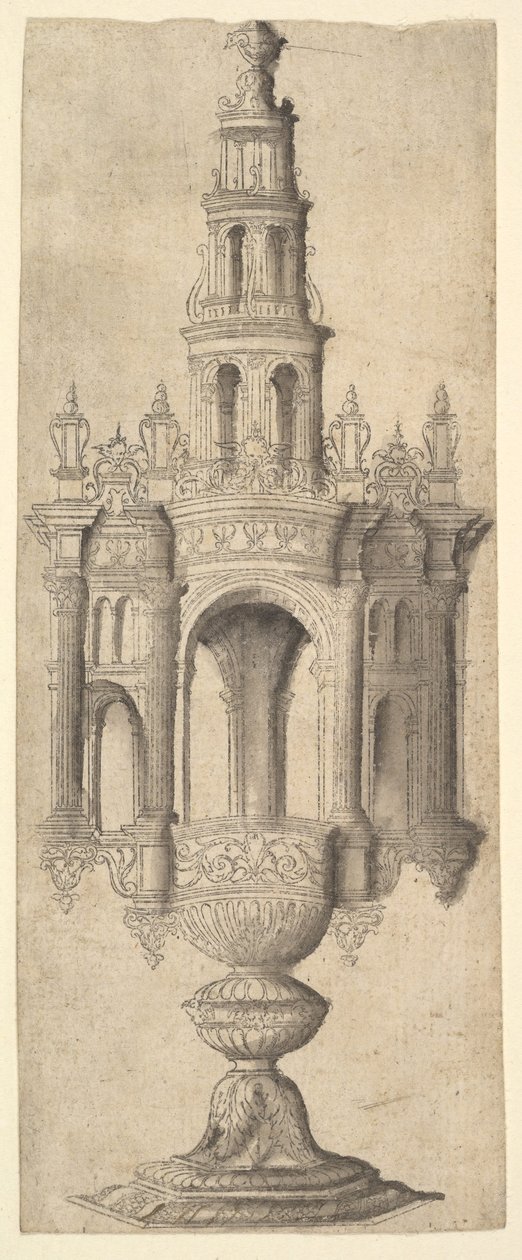 En arkitektonisk monstrans, ca. 1530-40. av Unbekannt