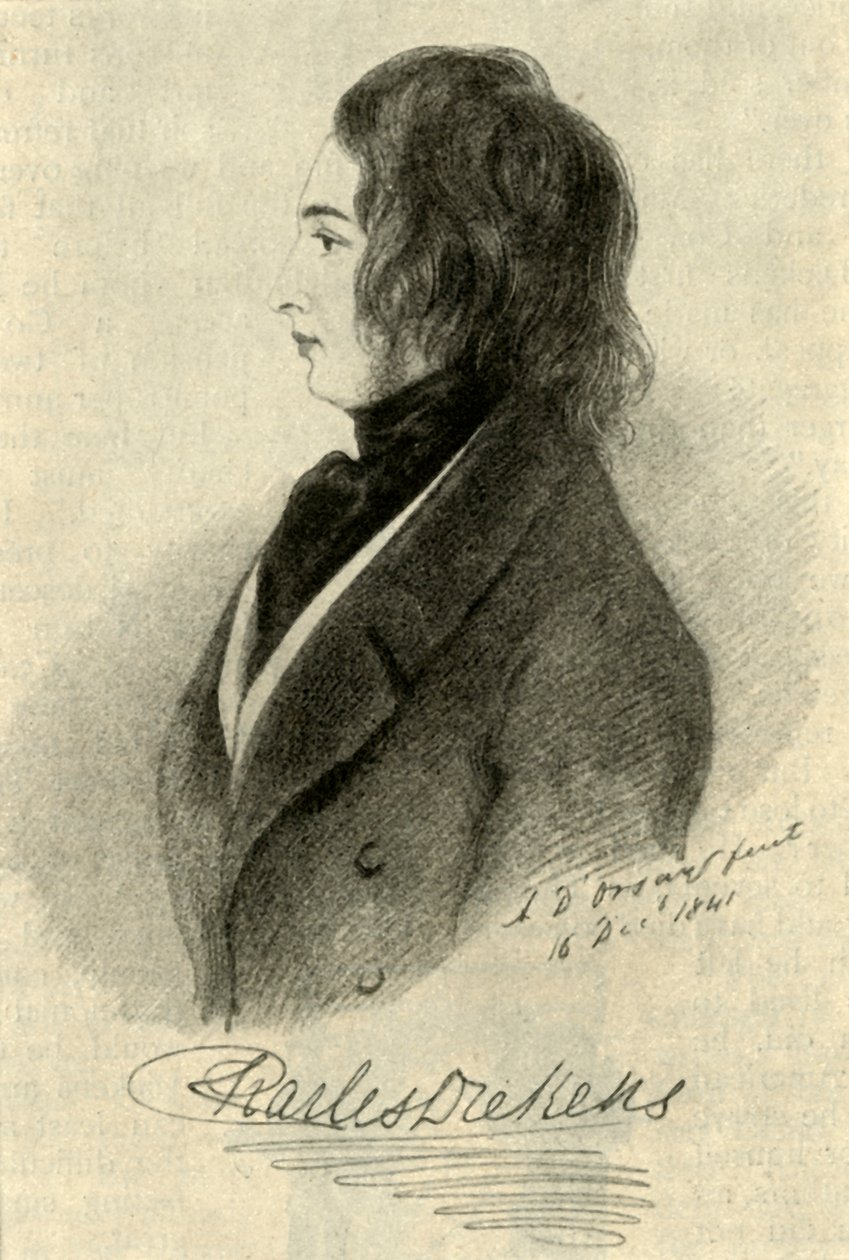 Ett tidigt Dickens-porträtt, 1841, 1910. av Unbekannt