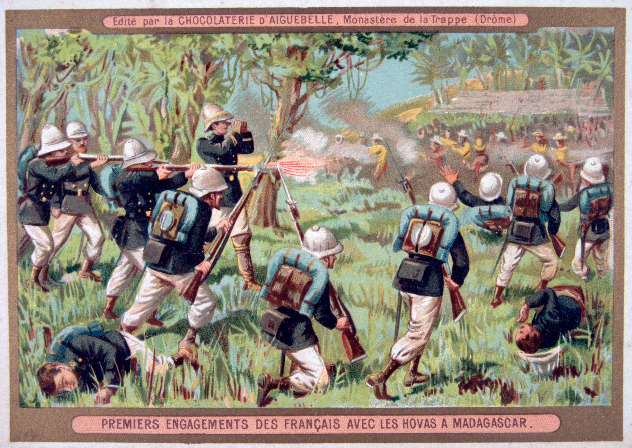 En förlovning mot Hovas på Madagaskar, 1883-1896 av Unbekannt