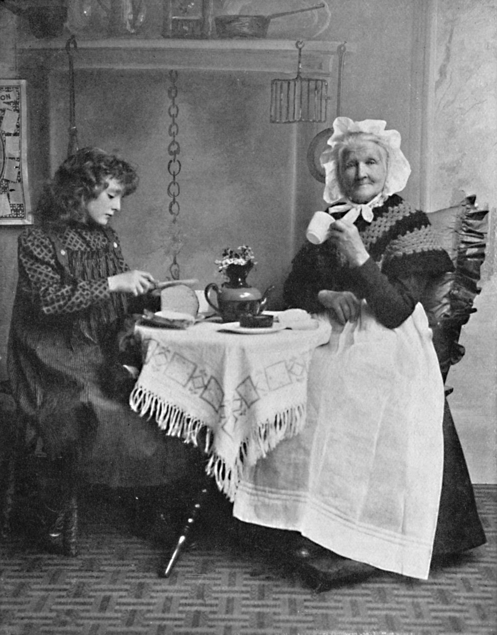 En engelsk stugscene, 1912 av Unbekannt