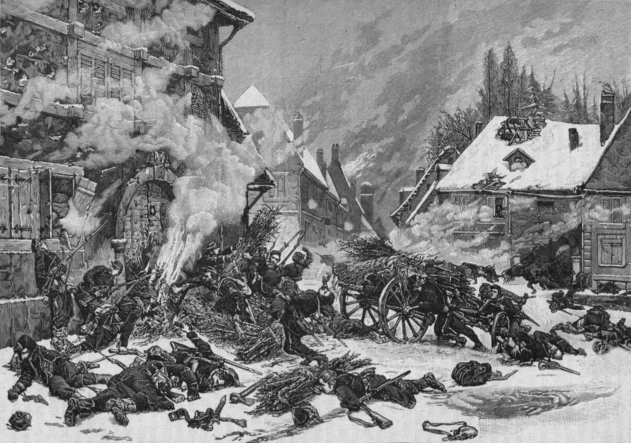 En incident i slaget vid Villersexel, 1902 av Unbekannt
