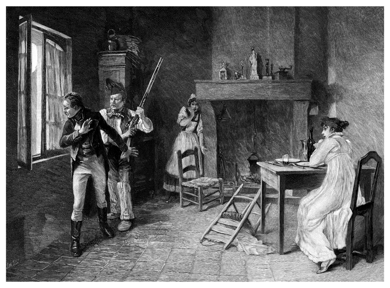 En incident i den vita terrorn, 1815, 1895 av Unbekannt