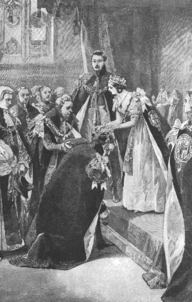 An Investiture of the Order of the Garter av drottning Victoria, c1830-talet, 1901. av Unbekannt