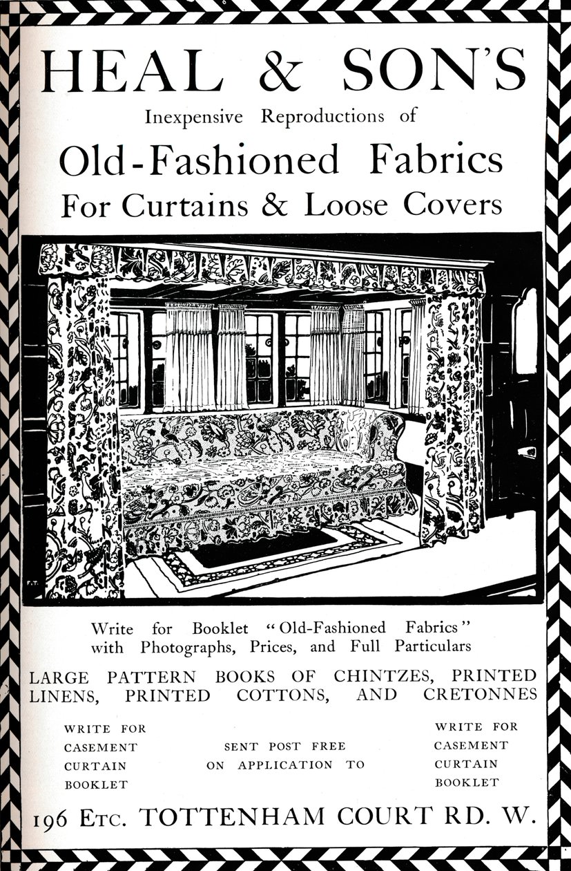 En annons för Heal & Sons of Tottenham Court Road, London, 1908 av Unbekannt