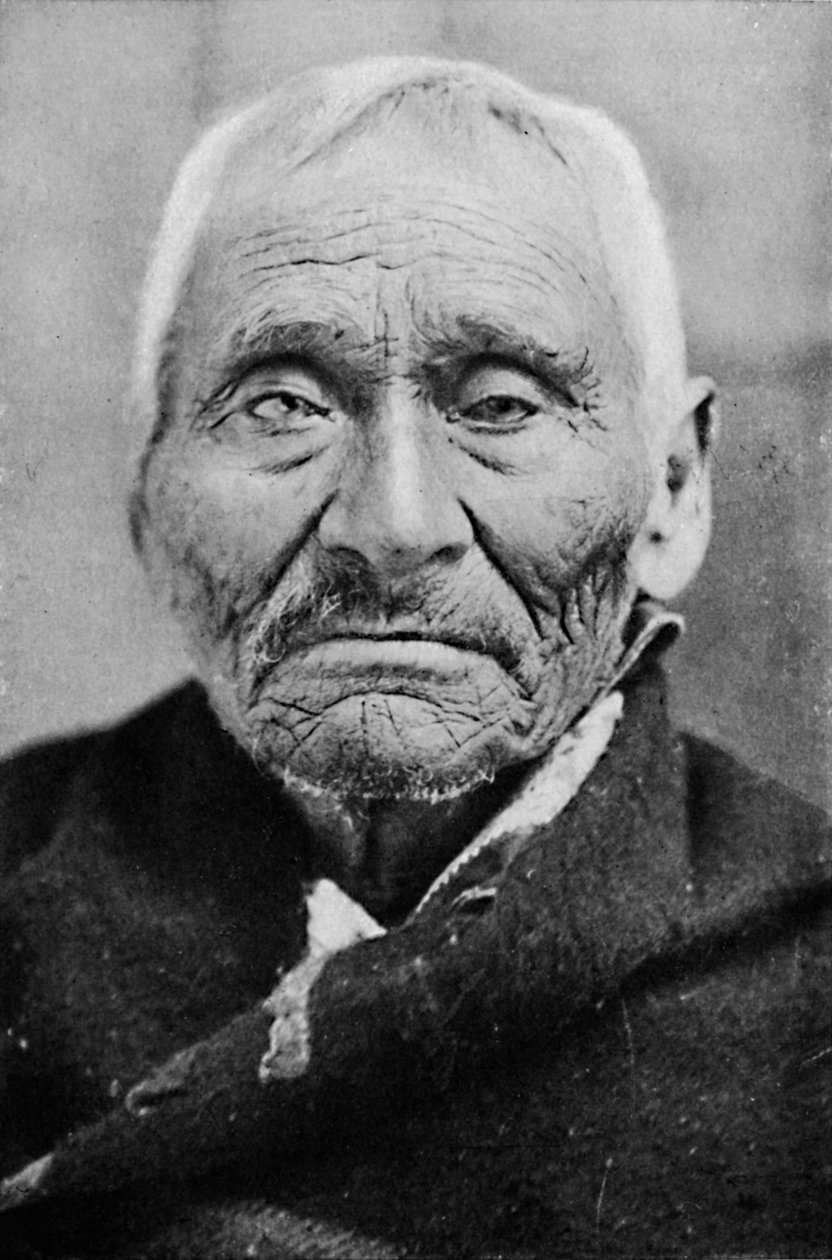 En åldrad Tlingit-indian från Alaska, 1912 av Unbekannt