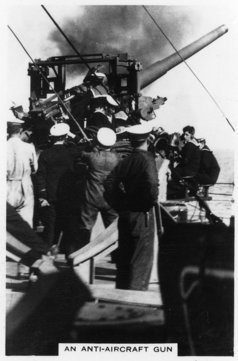 Ett luftvärnskanon ombord på HMS Nelson, 1937 av Unbekannt
