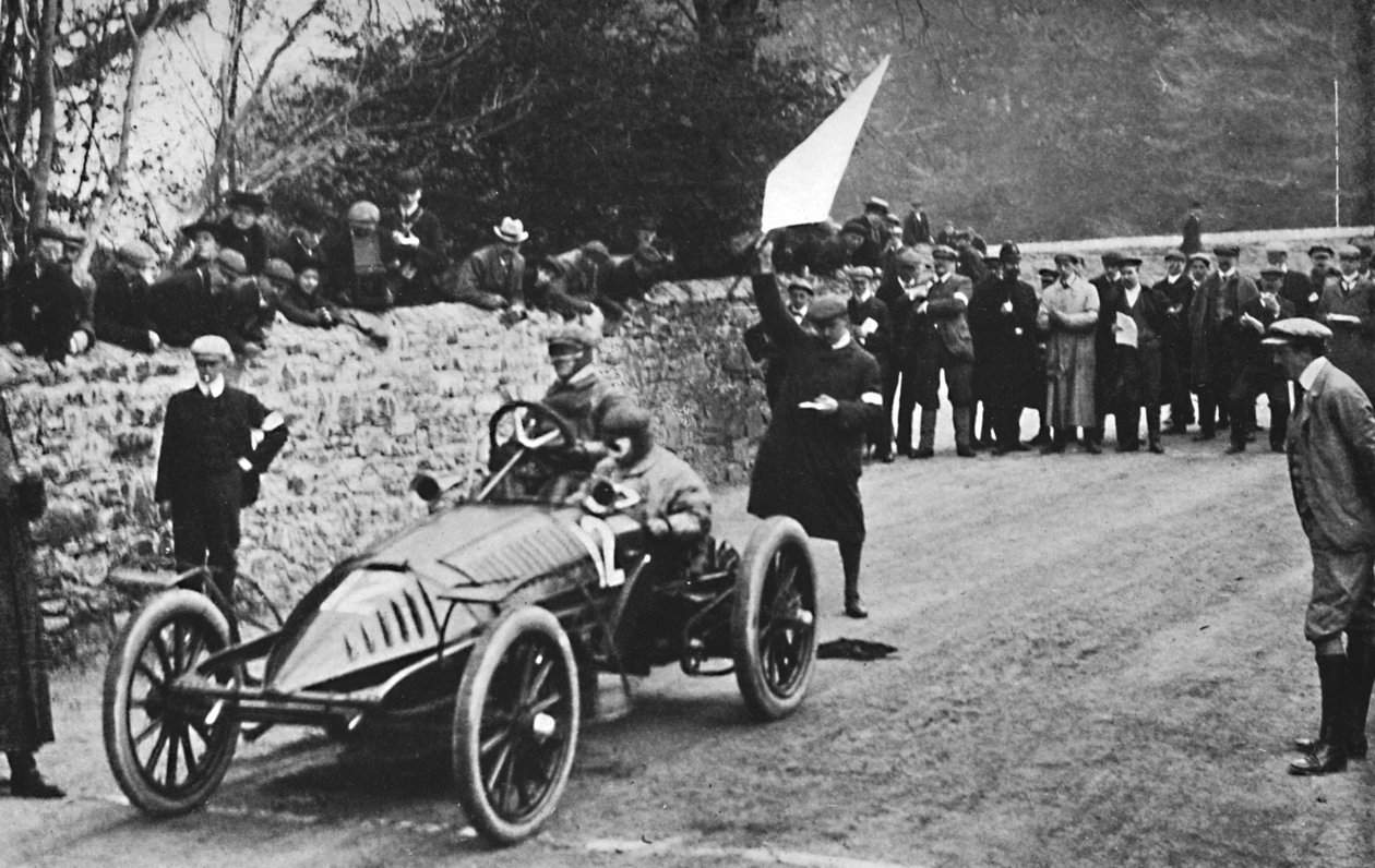 En tidig Wolseley på Isle of Man 1904, 1904, 1937 av Unbekannt