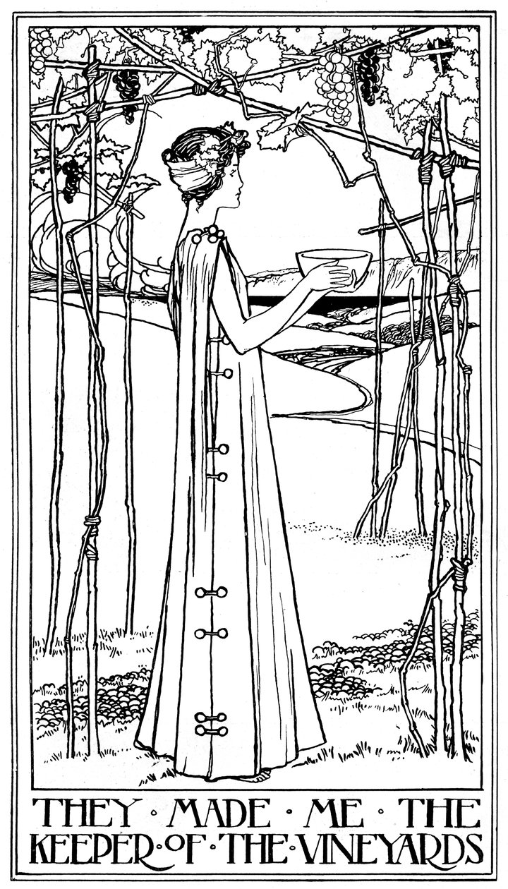 En illustration till Sången om Salomo, 1899 av Unbekannt