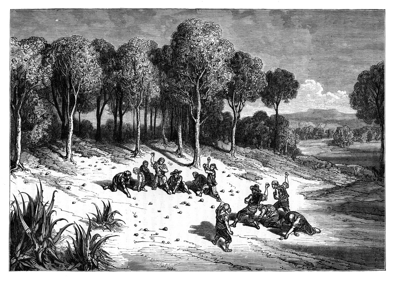 En apelsinlund i södra Spanien, c1890 av Unbekannt