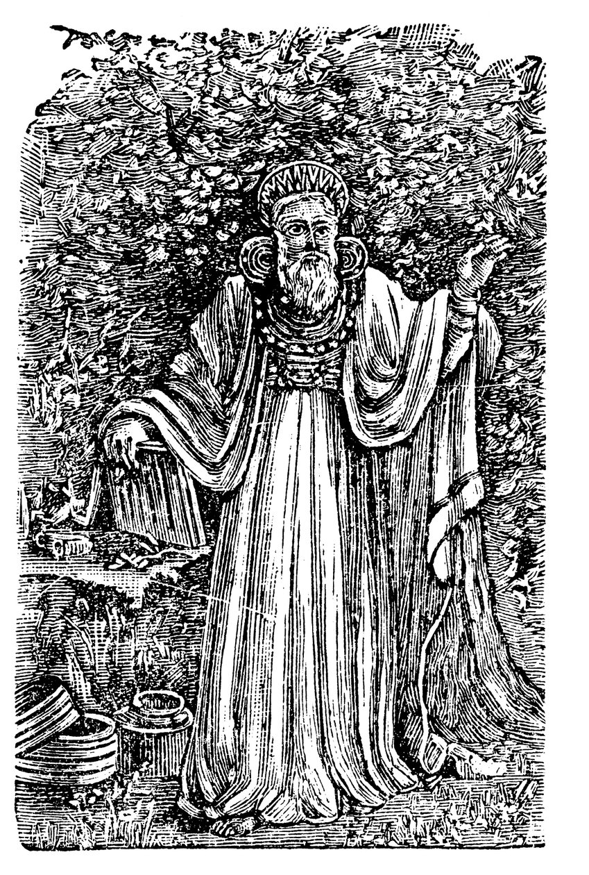 Forntida brittisk ärke-druid som bär domens bröstskylt, c1900 av Unbekannt