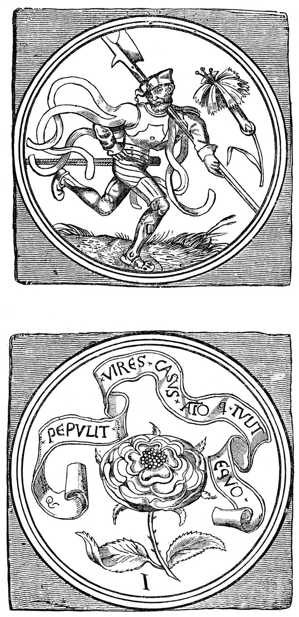 Ancient Playing Cards: Knave and Ace, 1833 av Unbekannt