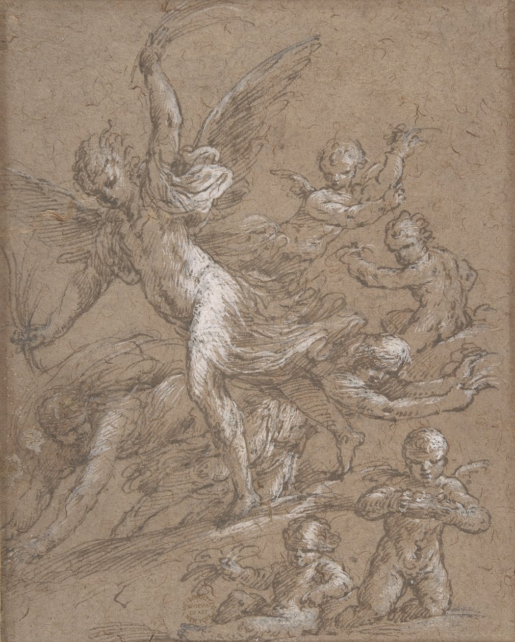 Änglar och Putti, 1600-talet. av Unbekannt