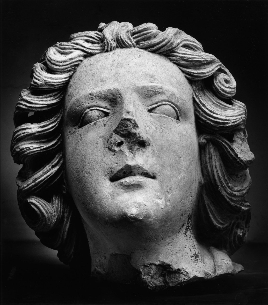 Ängelhuvud Anonym skulptur. Semur kommunala museum i Auxois (Cote d
