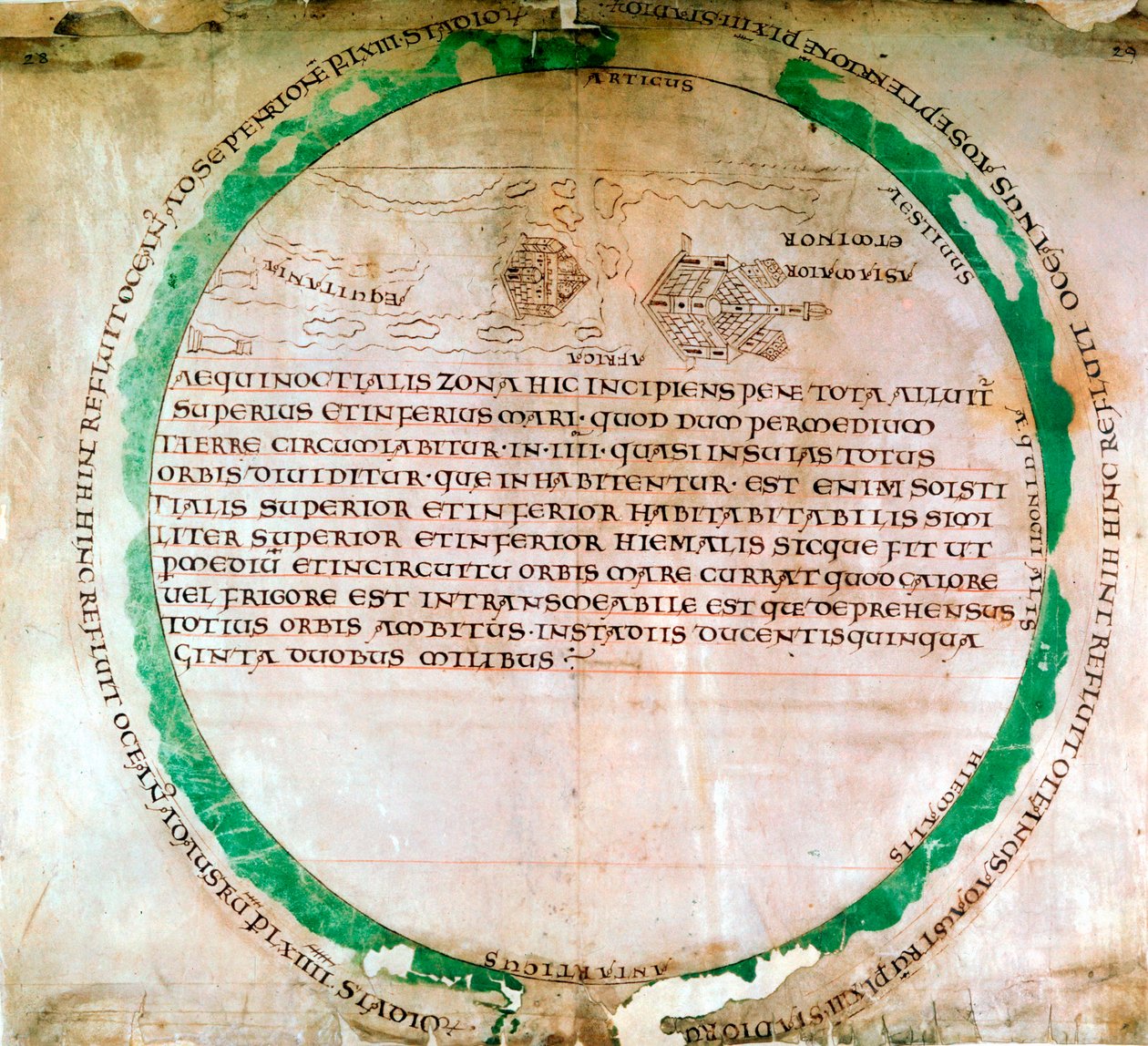 Anglosaxisk världskarta, 900-talet av Unbekannt