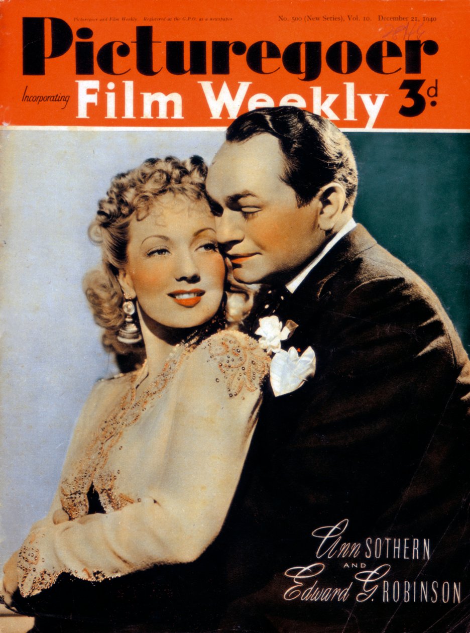 Ann Sothern 1909-2001 och Edward G. Robinson 1893-1964, skådespelare, 1940 av Unbekannt