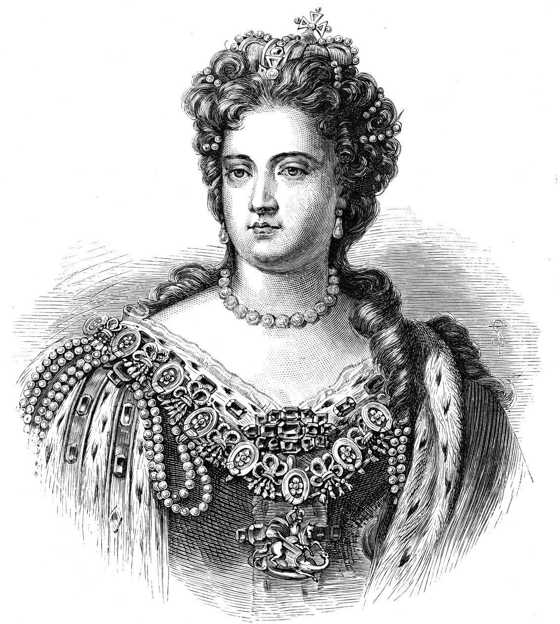 Anne 1665-1714, drottning av Storbritannien och Irland från 1702, 1880 av Unbekannt
