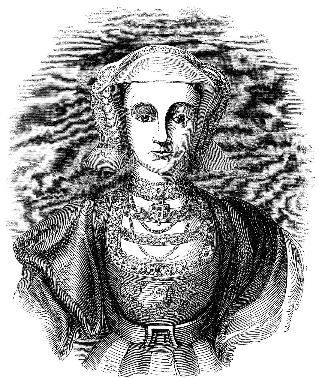 Anne av Cleves 1515-1557, fjärde fru till Henrik VIII av England, 1800-talet av Unbekannt