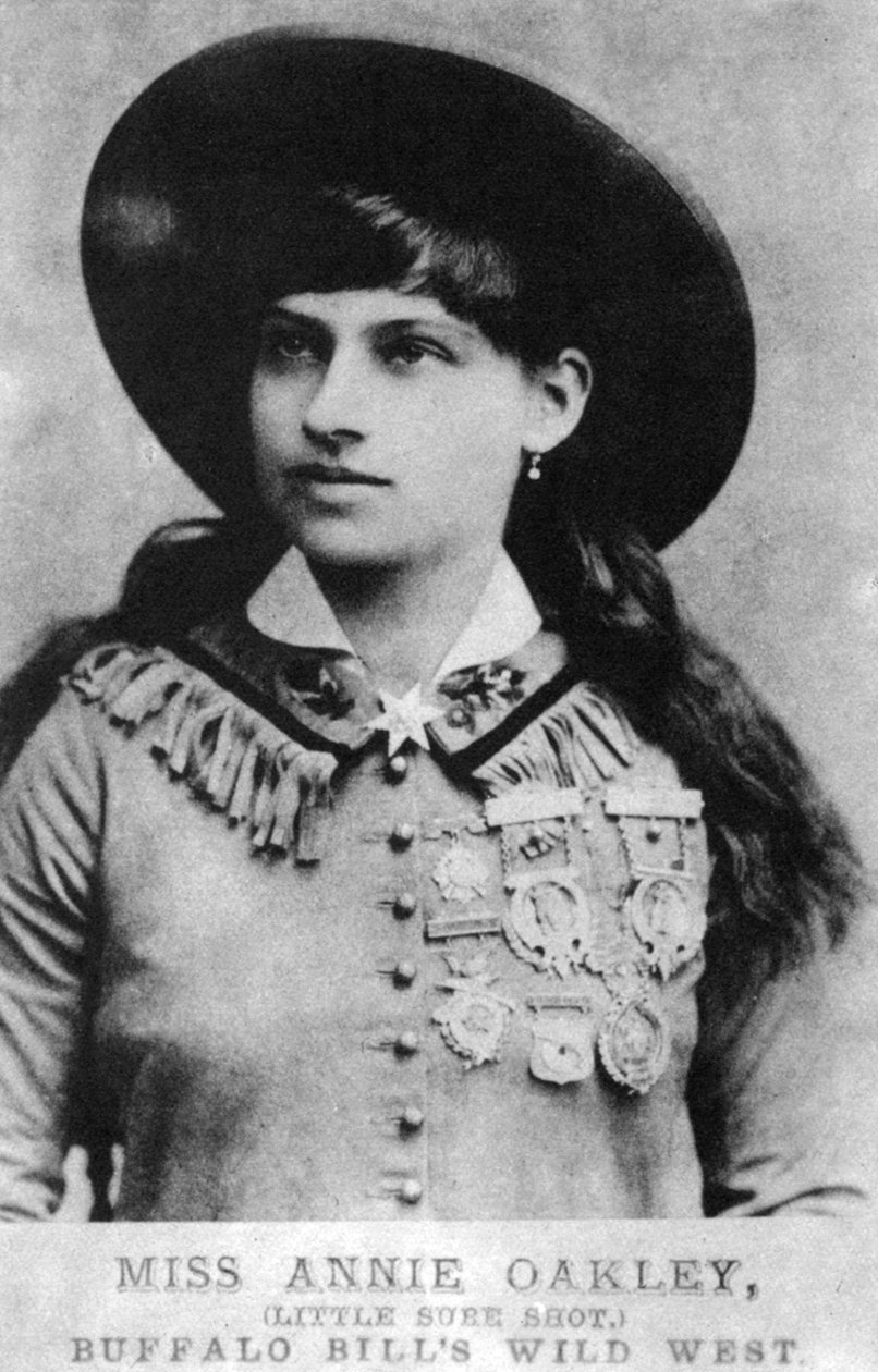 Annie Oakley, amerikansk utställningsskärpskytt, sent 1800-tal 1954 av Unbekannt