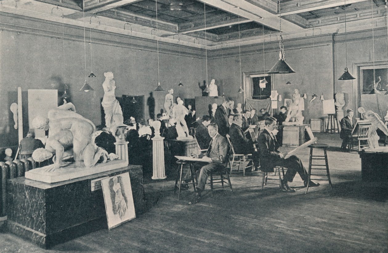 Antik- och livskurser vid Ontario College of Art, Toronto, c1913 av Unbekannt