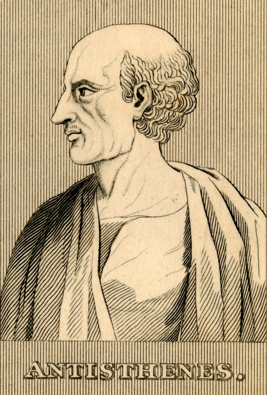 Antisthenes, c445-365 f.Kr., 1830. av Unbekannt