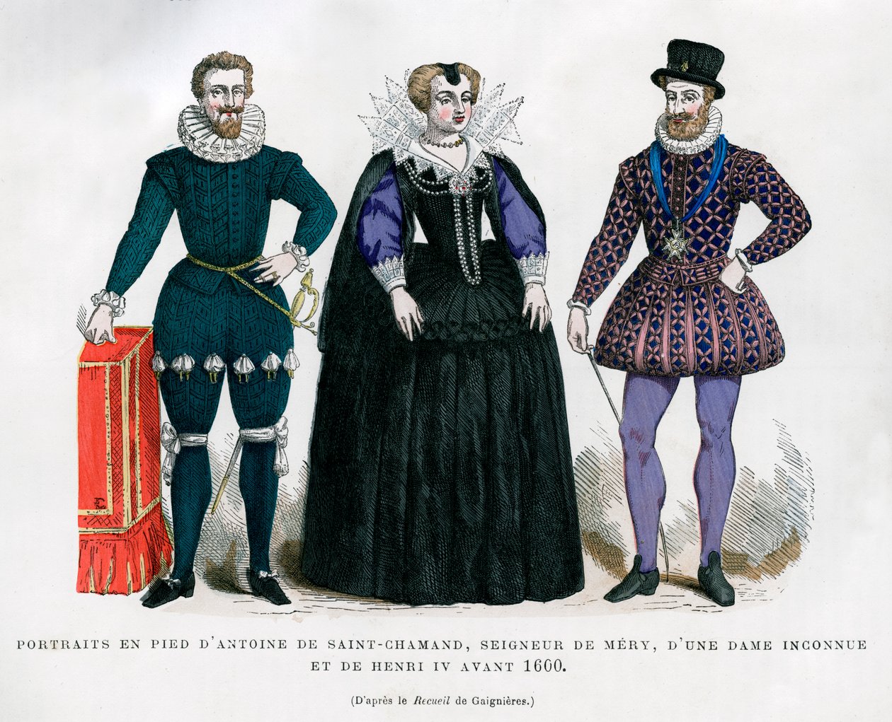 Antoine de Saint-Chamand, Lord of Mery, okänd dam och Henrik IV av Frankrike, 1600 1882-1884 av Unbekannt