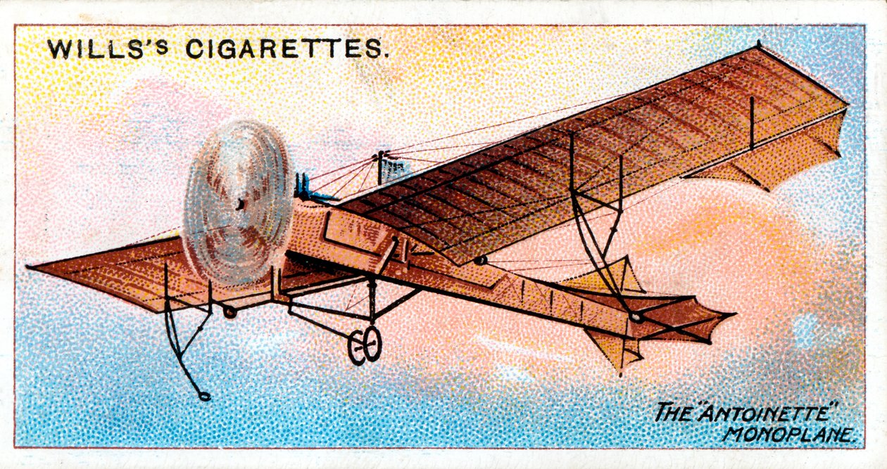Antoinette monoplan av franska flygaren Hubert Latham, c1910 av Unbekannt