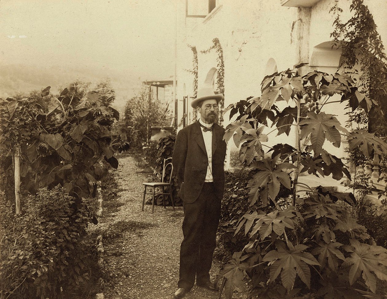 Anton Tjechov, rysk författare, Jalta, Krim, Ryssland, c1900 av Unbekannt