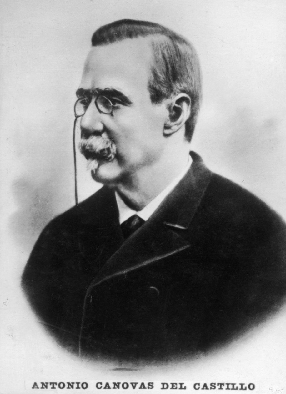 Antonio Canovas del Castillo, spansk premiärminister, c1910 av Unbekannt