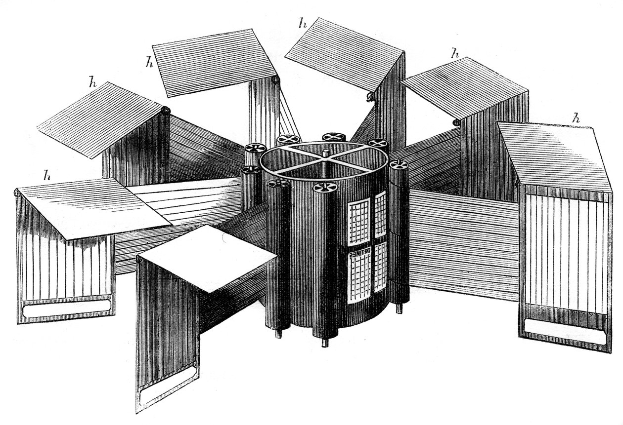Applegaths Times vertikal tryckmaskin, 1866 av Unbekannt