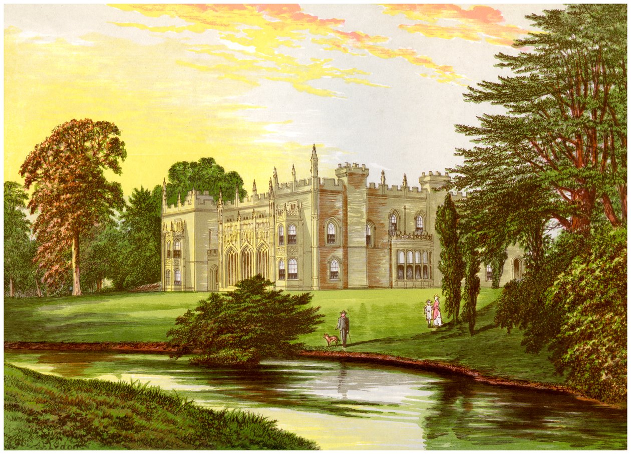 Arbury Hall, Warwickshire, hem för familjen Newdegate, c1880 av Unbekannt