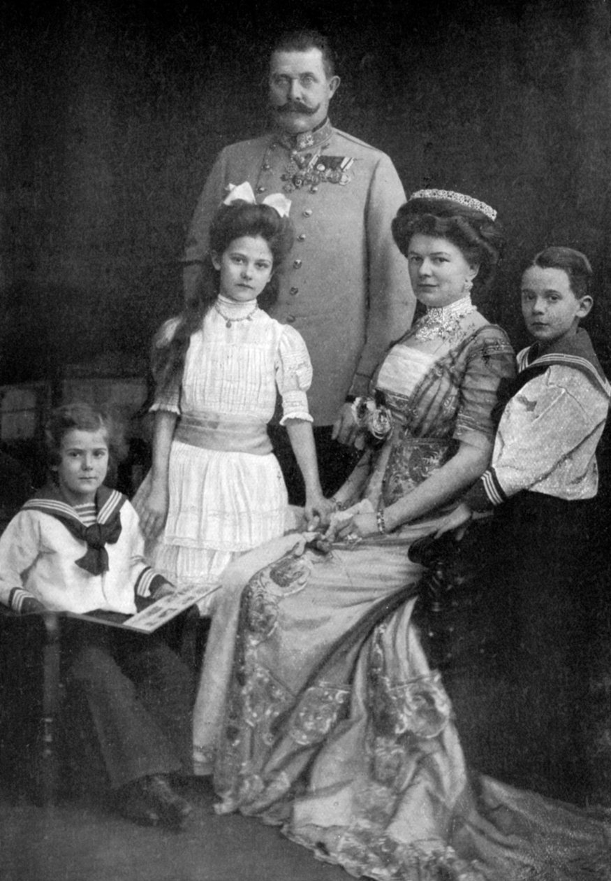 Ärkehertig Franz Ferdinand av Österrike och hans familj, c1910 c1920 av Unbekannt
