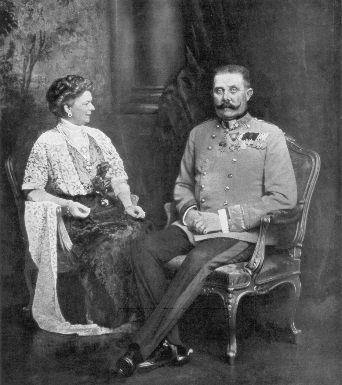 Ärkehertig Franz Ferdinand av Österrike och Sophie, hertiginna av Hohenberg, 1914, 1926 av Unbekannt