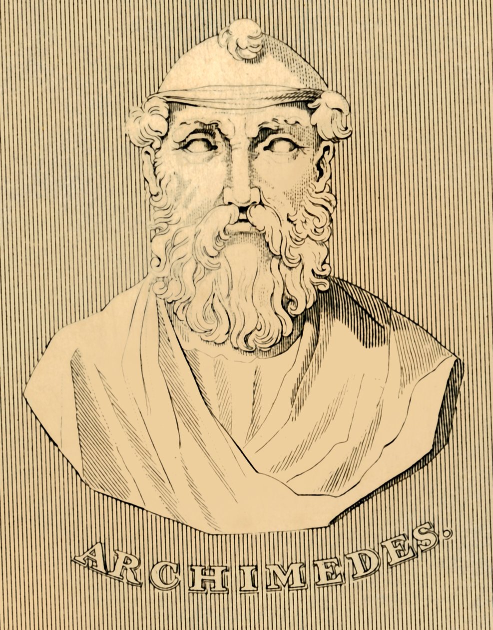 Arkimedes, c287-212 f.Kr., 1830. av Unbekannt