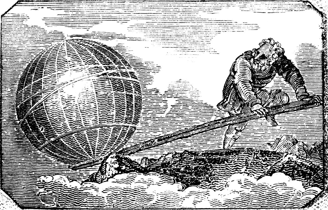 Arkimedes c287-212 f.Kr., antik grekisk matematiker och uppfinnare, 1824 av Unbekannt